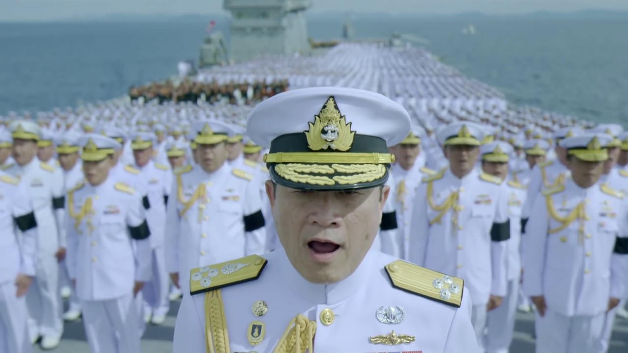 Thai Royal Anthem on H.T.M.S. Chakri Naruebet for the late King of Thailand