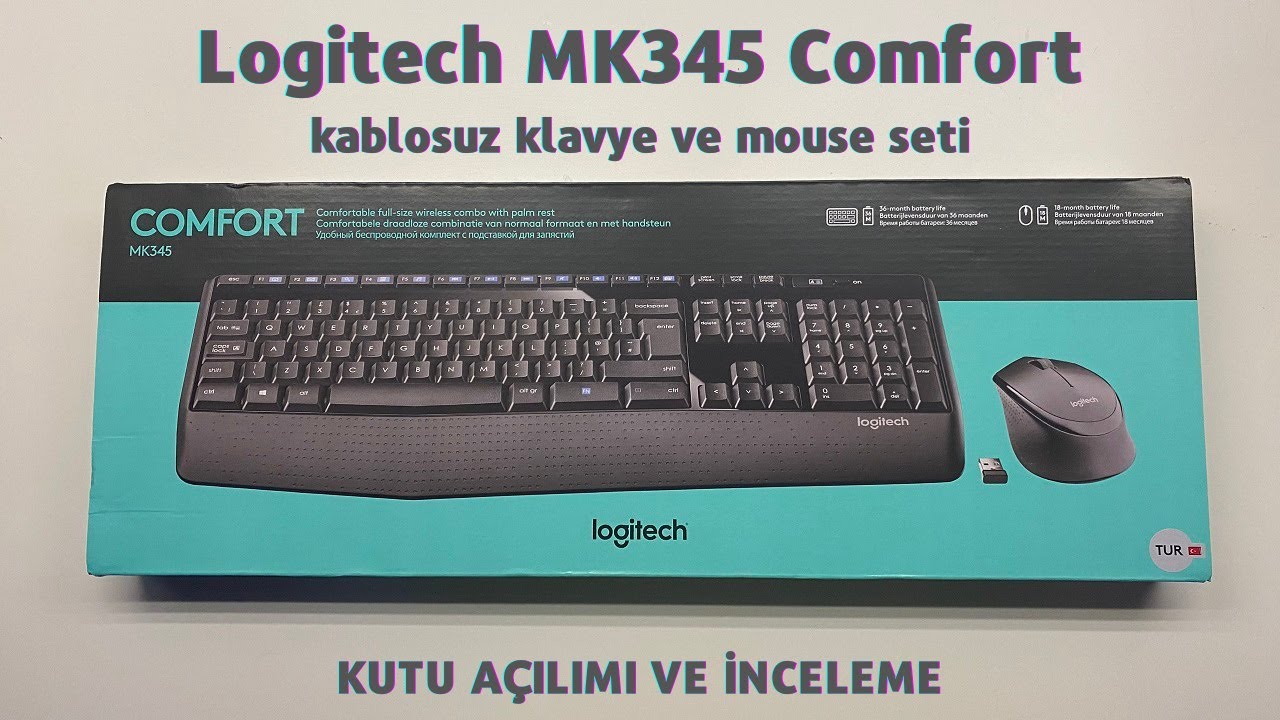 Logitech M345 Comfort kablosuz klavye ve mouse seti