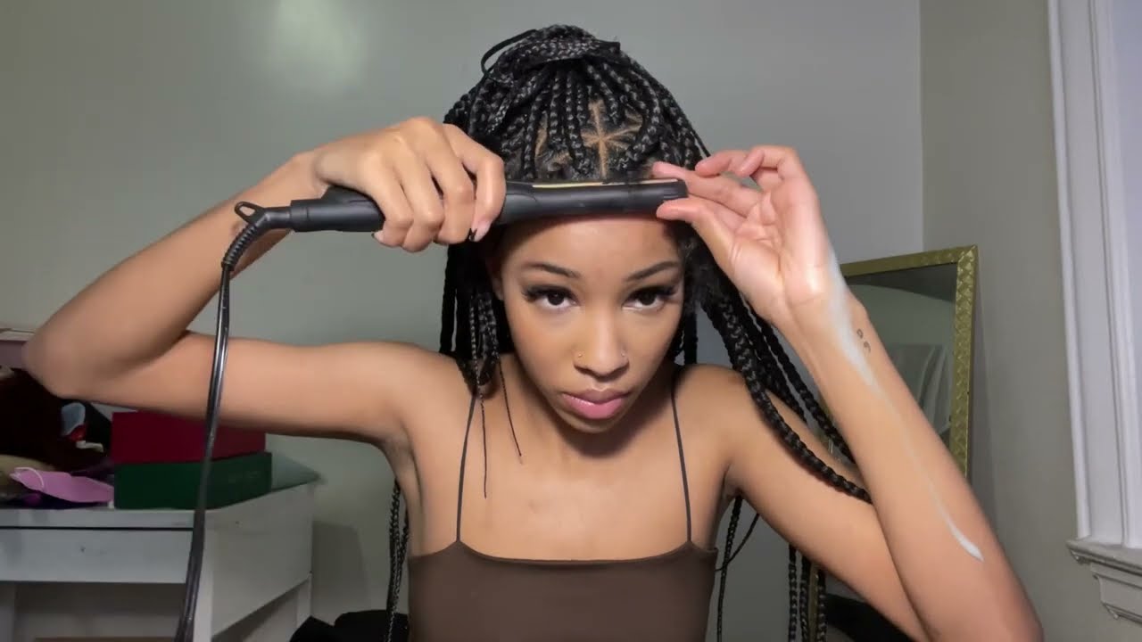 INSANE KNOTLESS BOX BRAIDED WIG! | Triangle Part Glueless Lace Front Wig Ft. Olymeiwigs