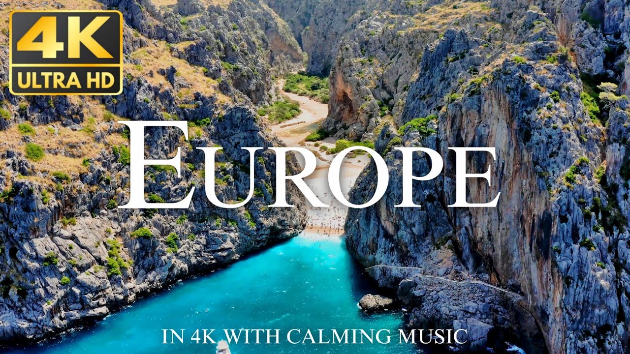 Europe 4k ! Serene Europe Landscapes in 4k with Relaxing and Calming Music ! 4k Video