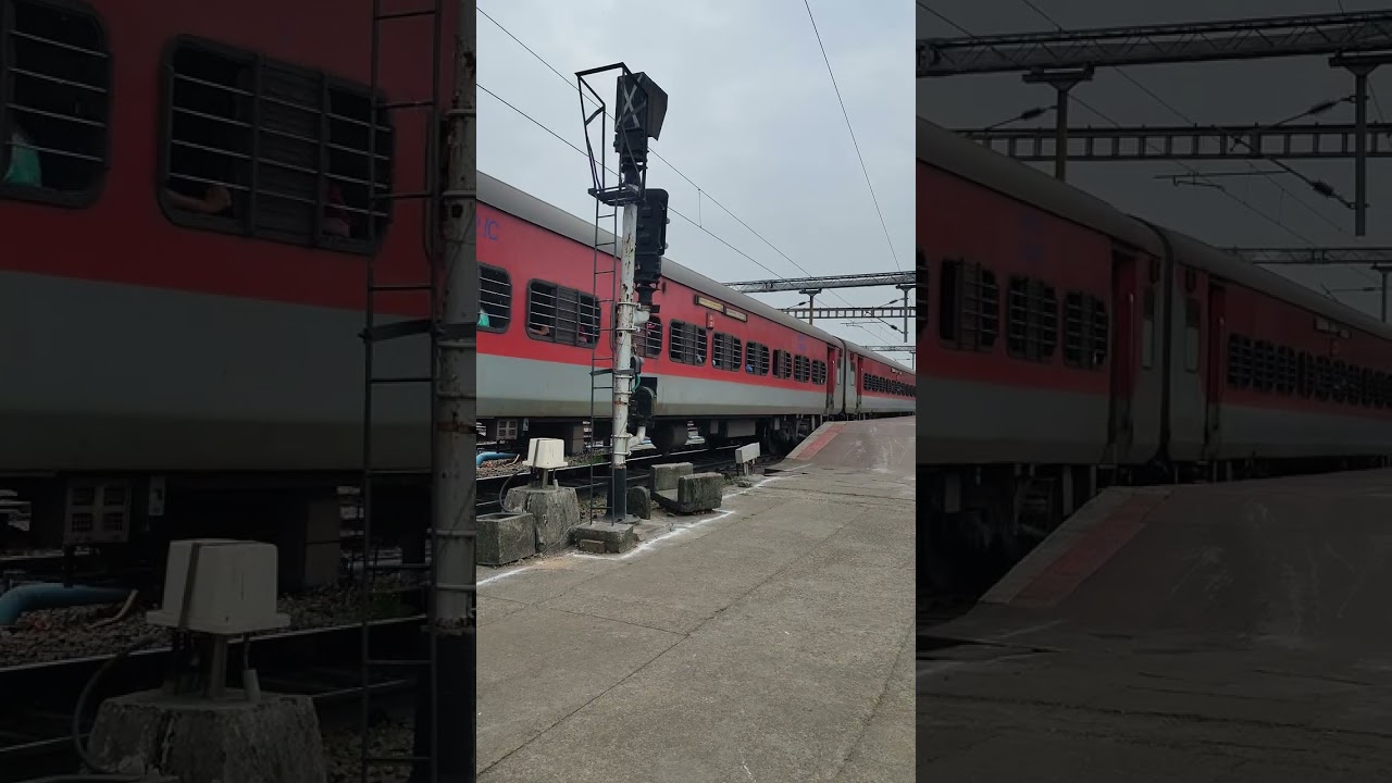 WAP7 EDLS Pulling 16346 TVC-LTT Netravati Express out of ERS Jn. #railway#train#india#travel#journey