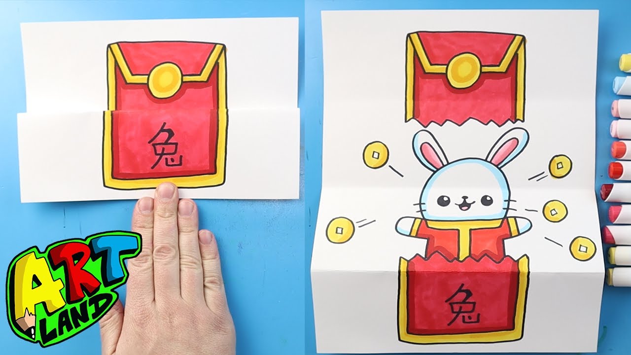 How to Draw a Chinese New Year Rabbit Surprise Fold