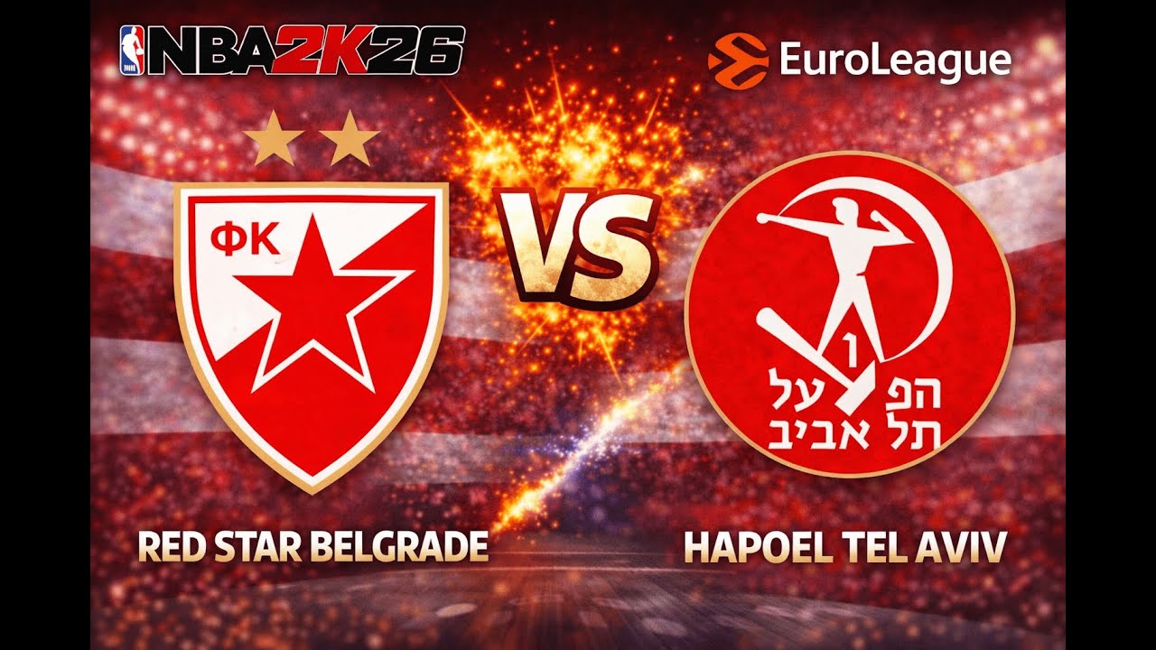 [TURKISH AIRLINES EUROLEAGUE 2025/2026] Crvena Zvezda Belgrade vs Hapoel IBI Tel Aviv - NBA2K26
