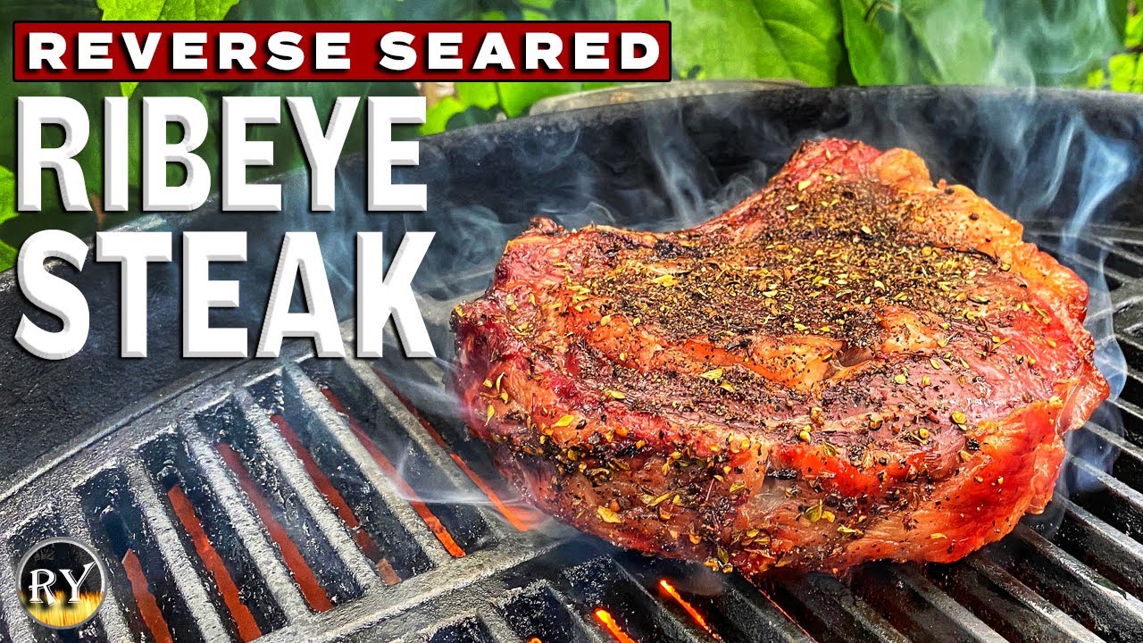 Ribeye Steak Reverse Seared On The Weber Kettle After Dry Brining Overnight