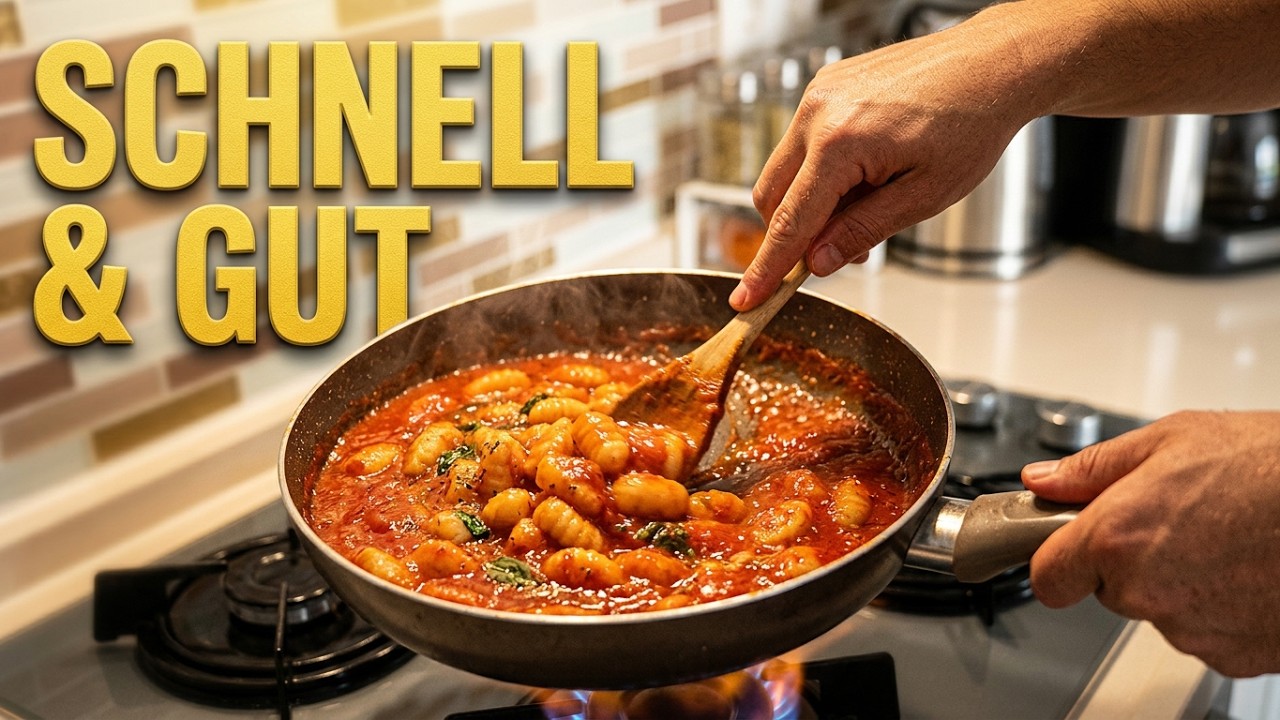 Schnelle Gnocchi mit Tomaten-Parmesan-Soße probier das heute! Vegetarisch lecker!