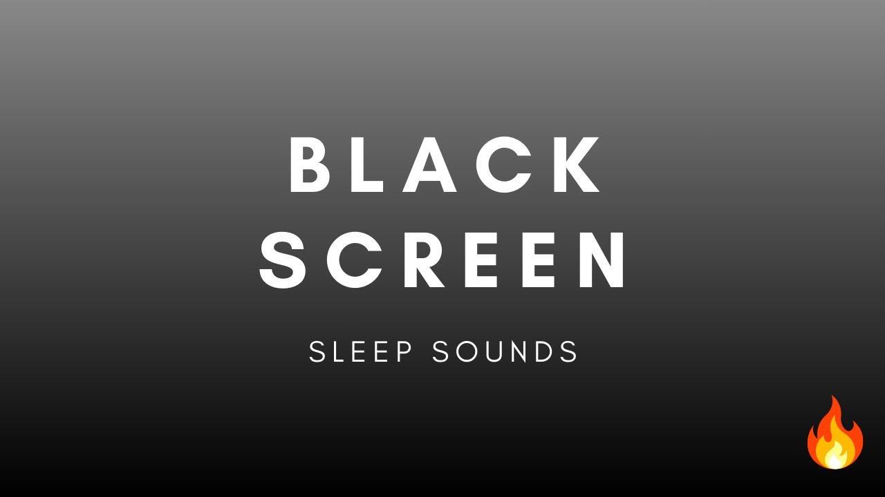 11 Hours Crackling Fireplace (Black Screen) 🌑 Sleep All Night without Light