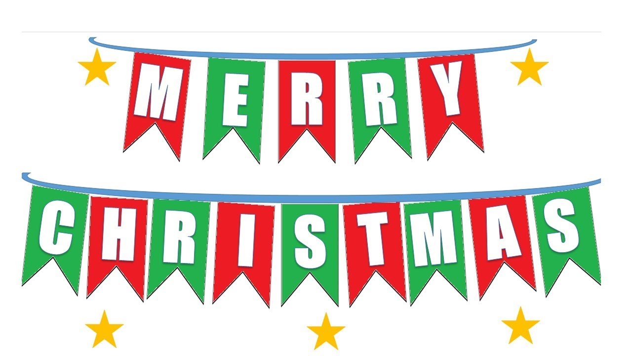 Handmade Merry Christmas Banner