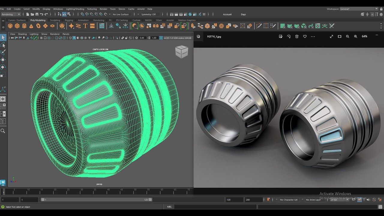 Autodesk Maya 2023 high poly Modeling.