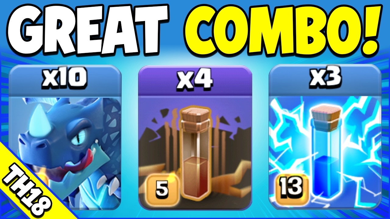 Best Electro Dragon Attack for 3 Stars! TH18 Attack Strategy (Clash of Clans)