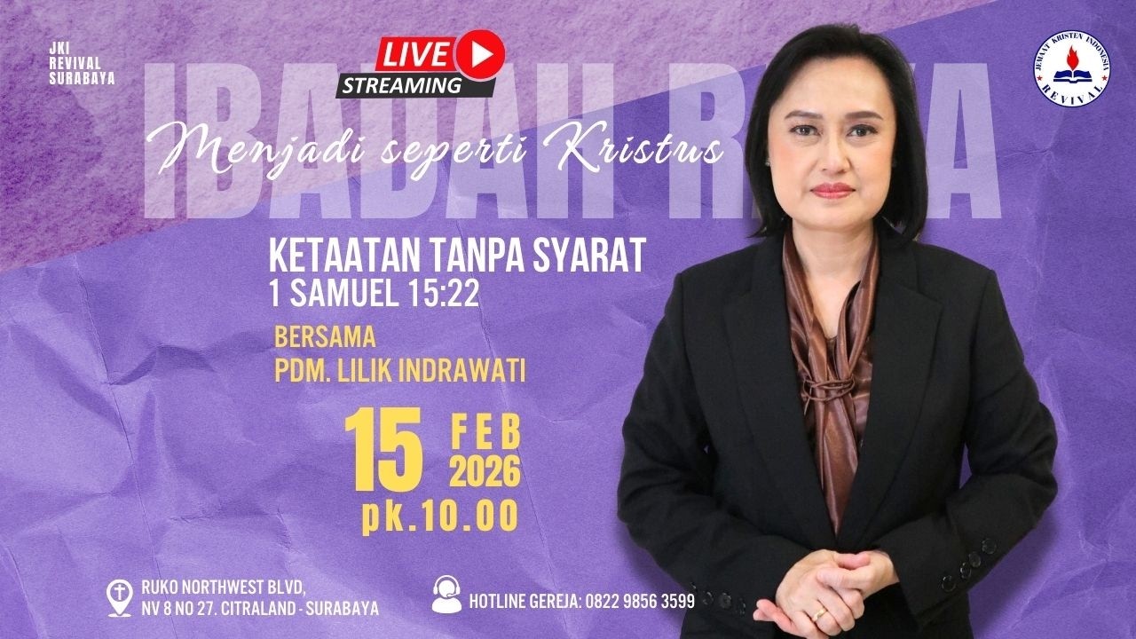 [Live Steaming]  Ibadah Raya Sesi Pagi. Hari Minggu, tanggal 15 Februari 2026.