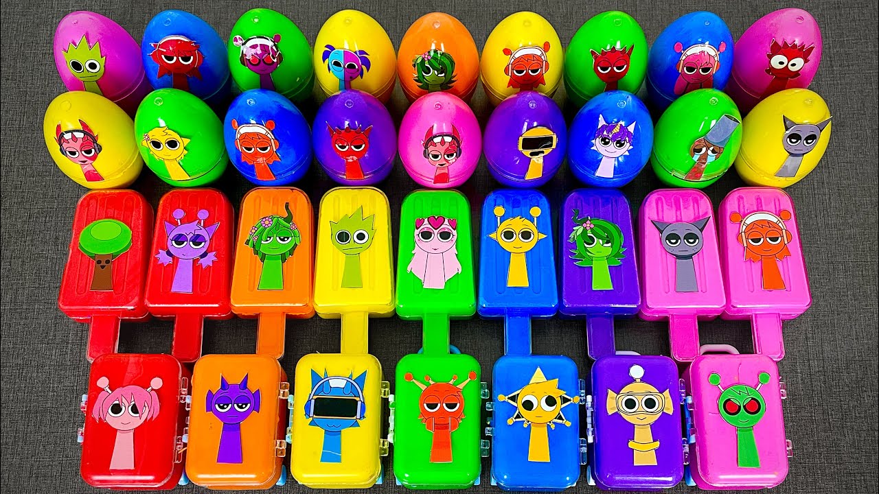 Incredibox Sprunki Slime Eggs ASMR 🥚 Satisfying Clay Mix with Sprunki Characters!