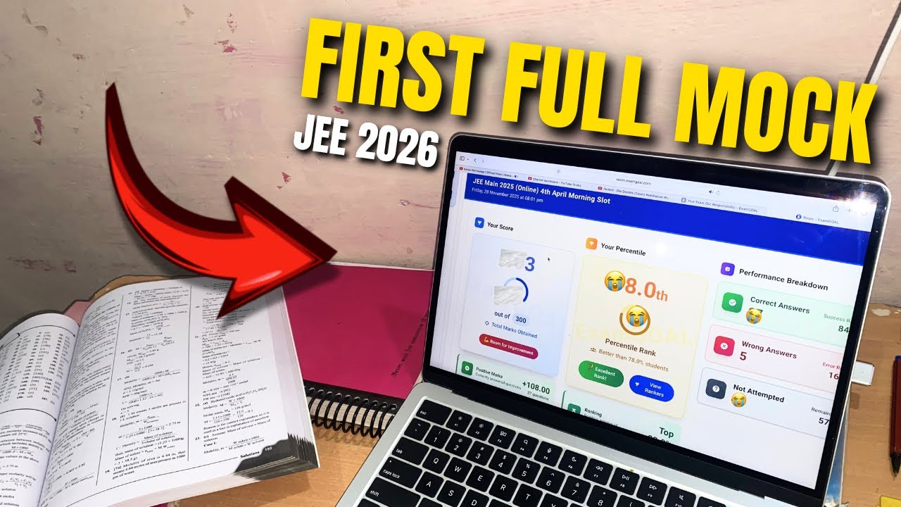 🔥 FIRST FULL MOCK TEST for JEE 2026 | Pending Syllabus 🫠📚