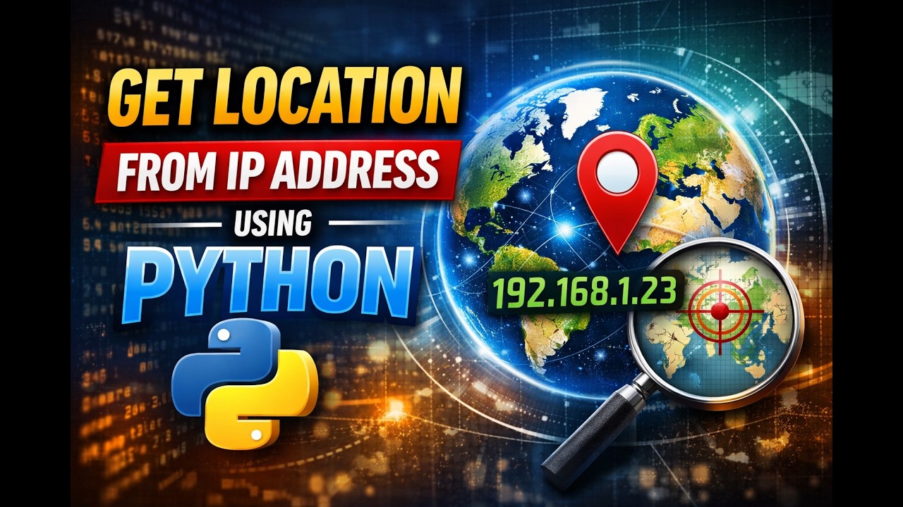 Python Tutorial: Find Geographic Location from an IP Address | Lecture #43 | Python for hackers