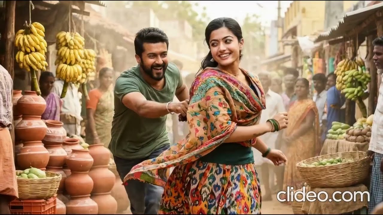 Engedi Neeyum Pore - Vijay - Mrunal | Surya - Rashmika | AI Tamil village folk duet Song