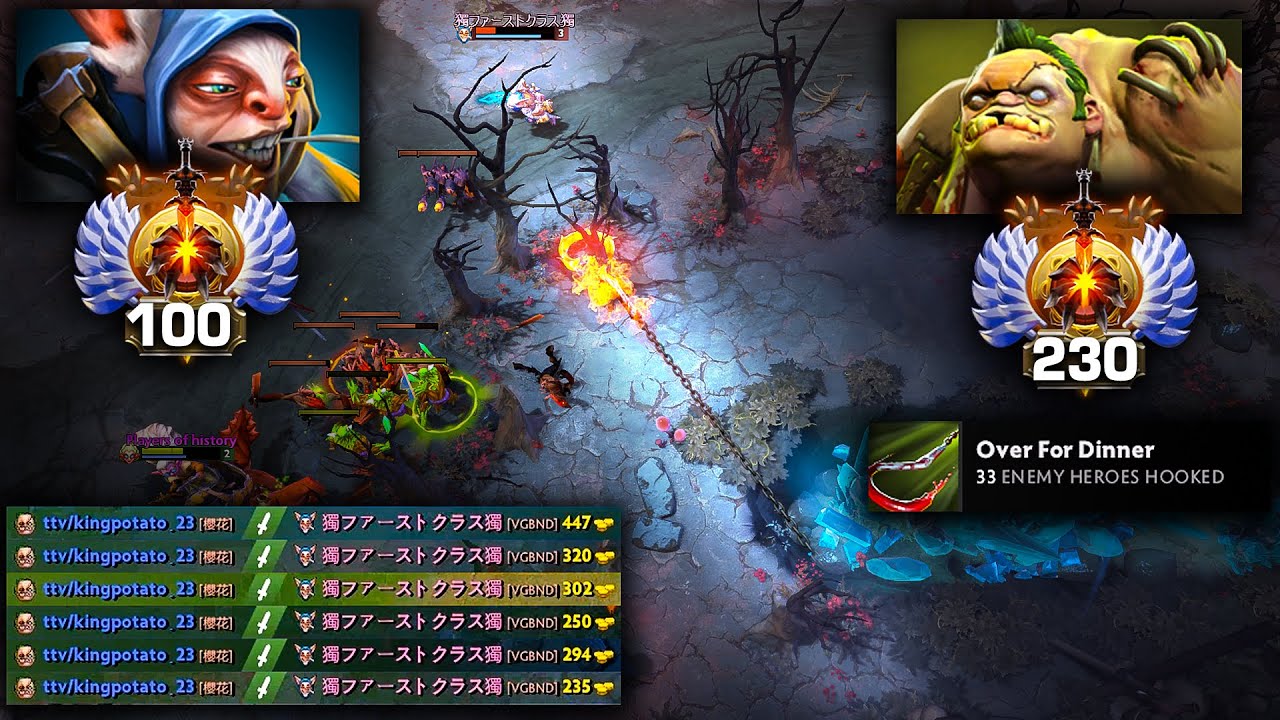 🔥 Epic 98% Hooks 🔥 King Potato Pudge Showed No Mercy To Rank 100 Meepo Carry | Pudge Official