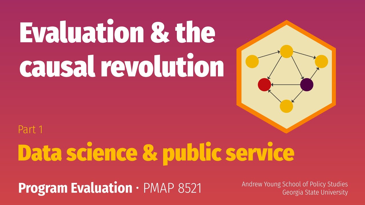 PMAP 8521 • (1) Evaluation and the causal revolution: (1) Data science and public service