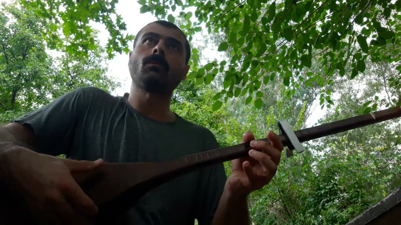 Playing Dotar (iki telli) Melodies Under Trees with Bird Sounds / Part 3 Improvisational Transition.