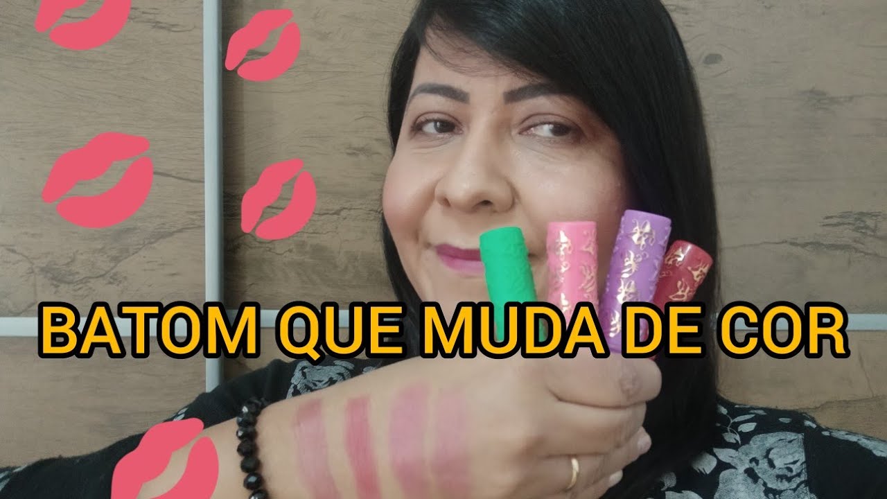 BATOM  DOS ANOS 80 QUE MUDA DE COR ❣️1&deg; BATOM QUE MUDA DE COR ❣️