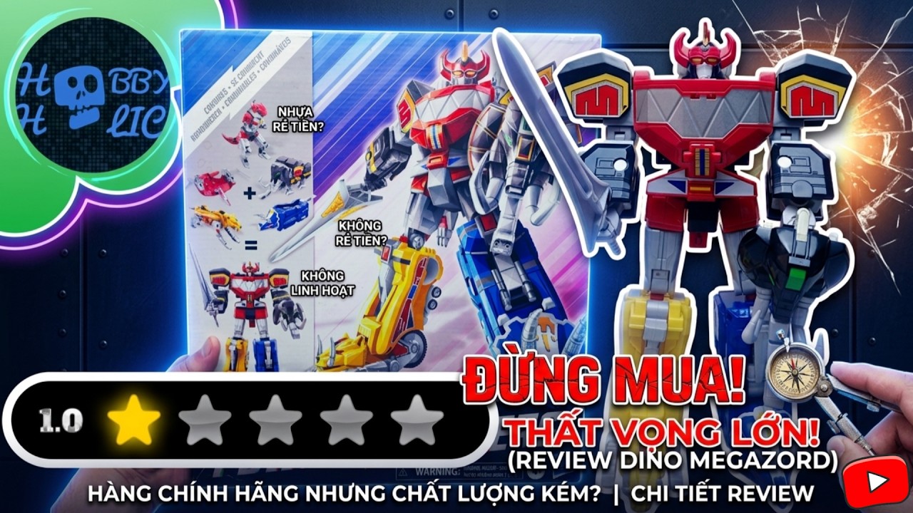 Đập Hộp Và Review Dino Megazord Phiên Bản Bị Đánh Giá 1 Sao Nhiều Nhất Của Hasbro.