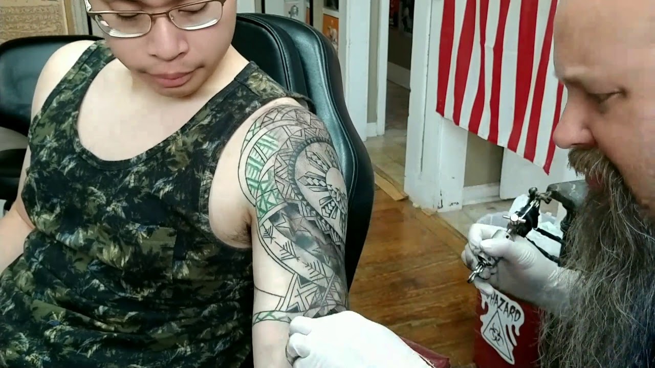 Filipino/Polynesian tattoo timelapse