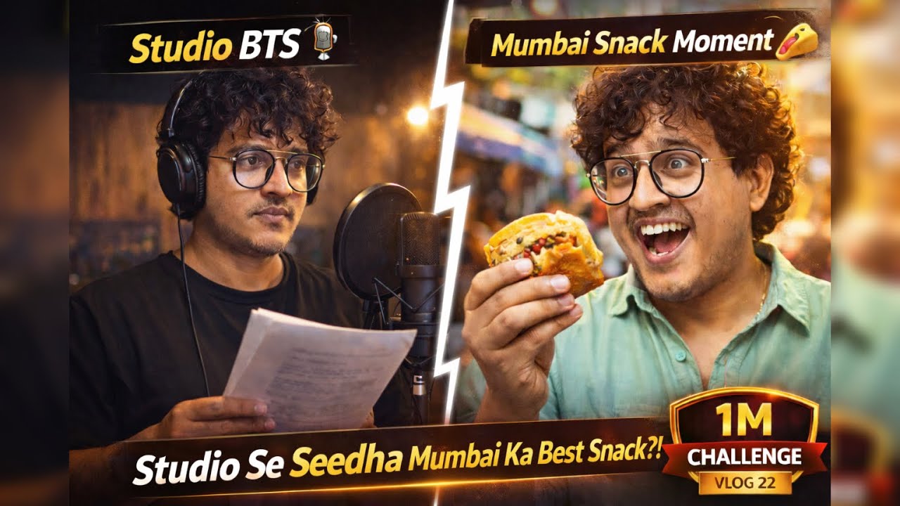 Trying The Best Snack Of Mumbai 😋| BTS of Dubbing 🎙️| 1 Million Subscribers Challenge 🚀|