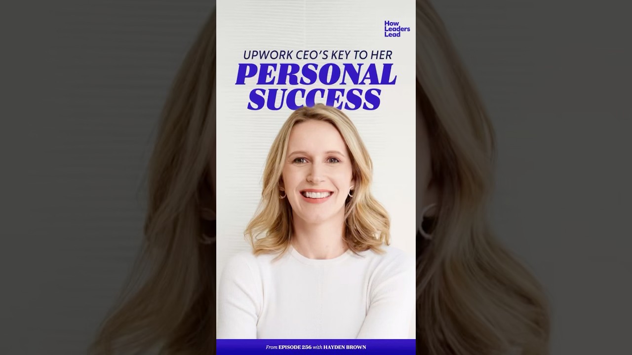Upwork CEO&rsquo;s Key To Personal Success