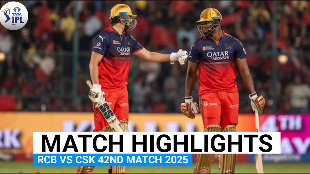 CSK vs RCB 52nd Match IPL 2025 Highlights | Romario Shepherd 53 Runs In 14 Balls Highlights 2025