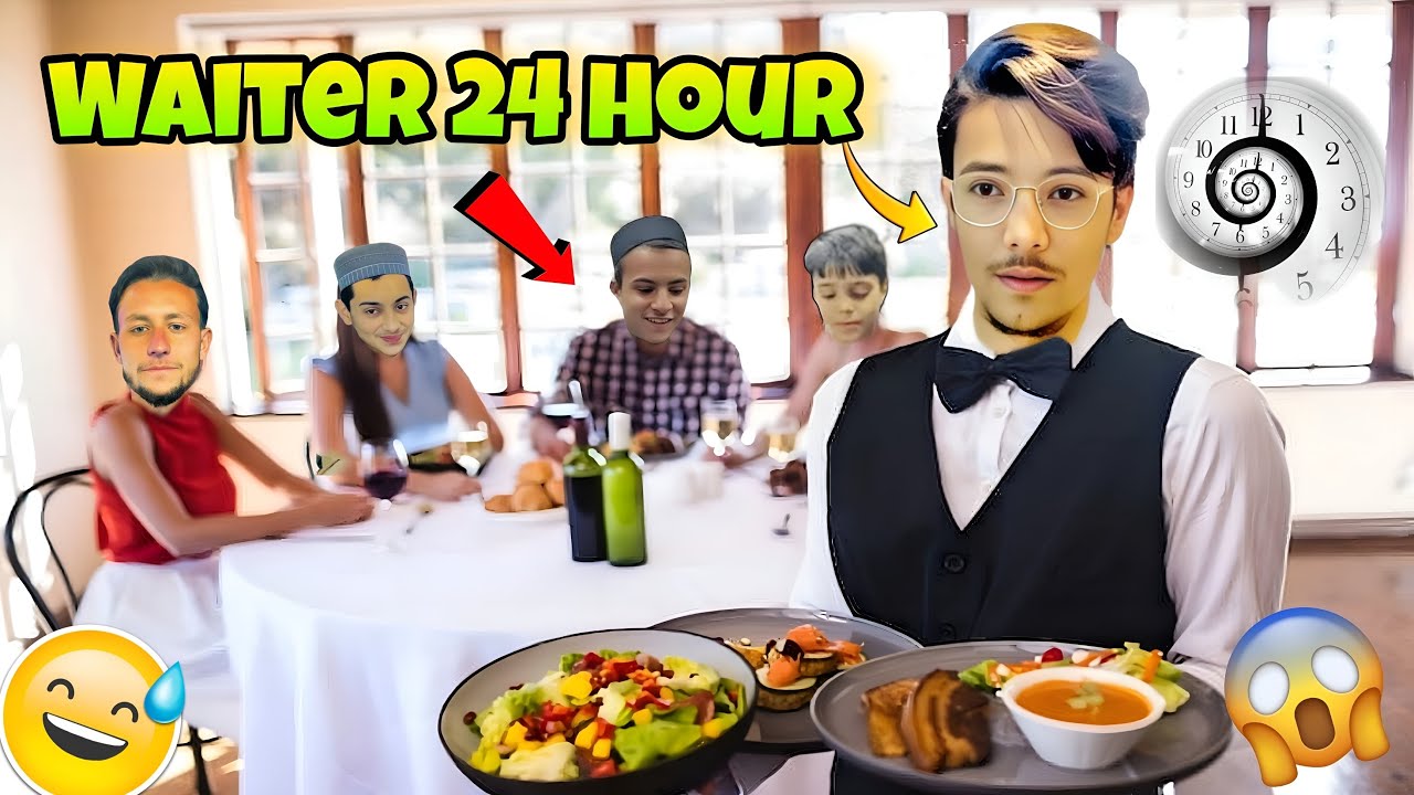 Hashir & Umar Zaman became a Waiter for 24 hour 😱🫣 @MrBeast @DuckyBhai @YouTube @MrBeast2 
