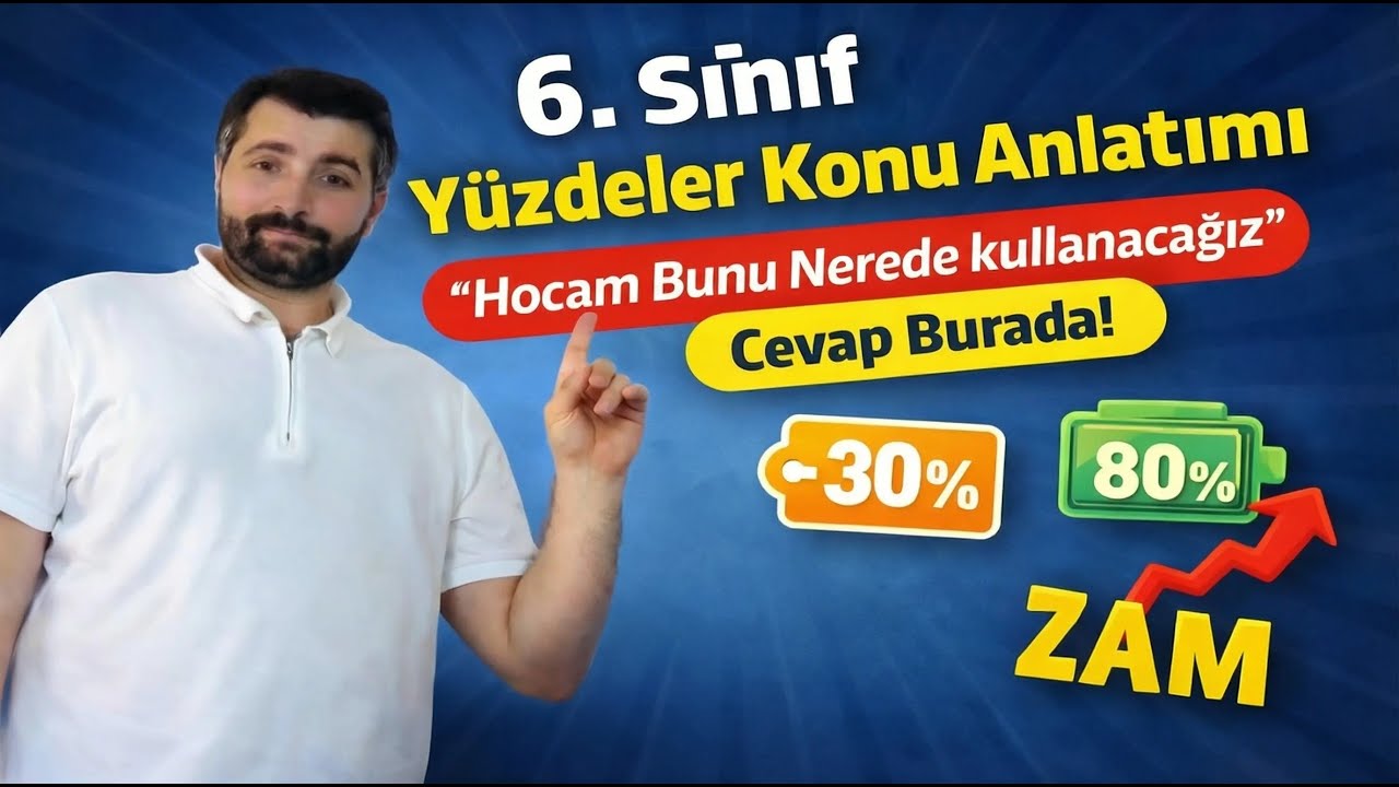 6. Sınıf Matematik – Yüzdeler Konu Anlatımı | Zam, İndirim, Hayat