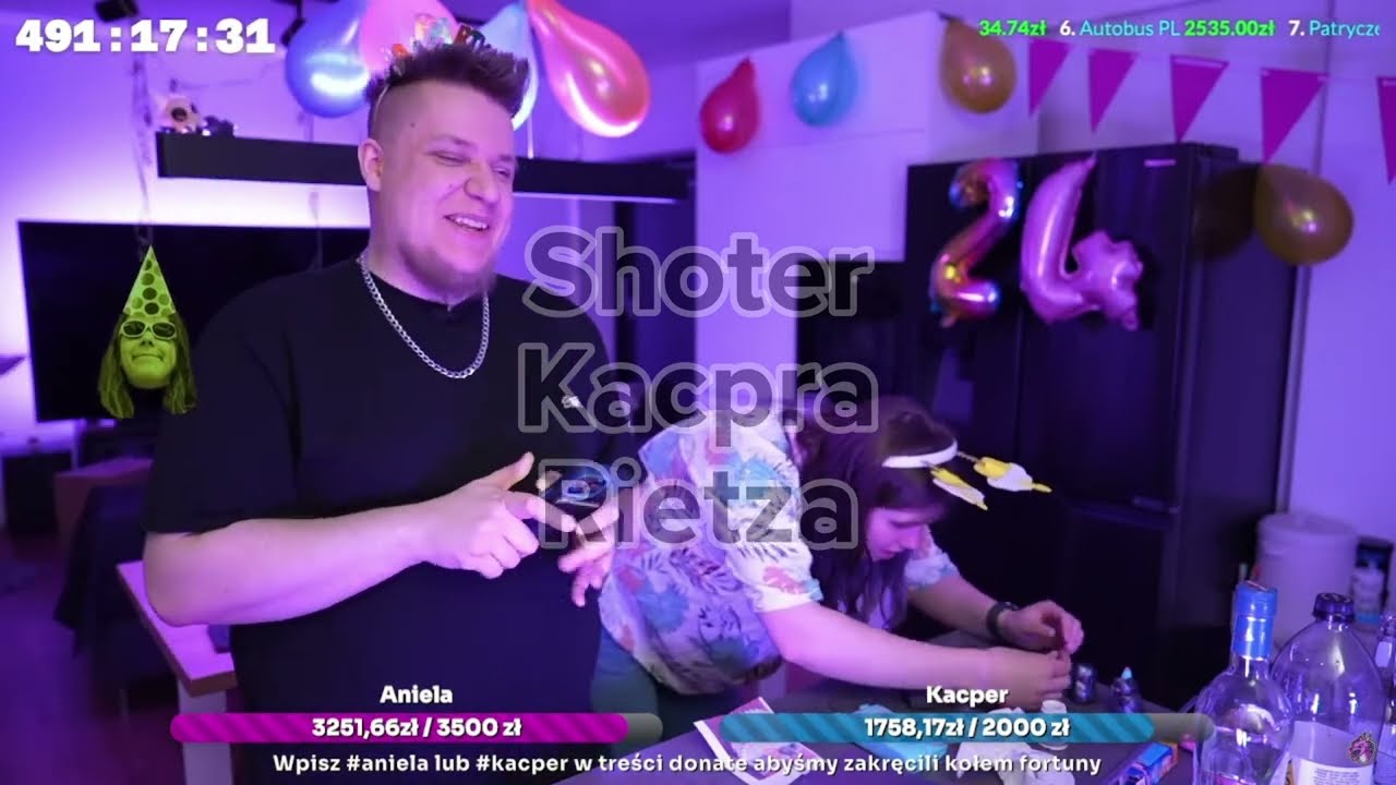 Urodzinowy drunk stream Anieli u Kacpra Rietza! | Shoty ze streama 5.04