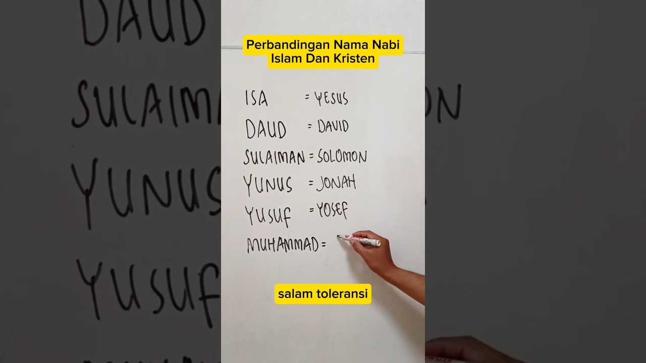 Perbandingan nama nabi dalam Islam dan Kristen #shortvideo #nabi #islam #kristen