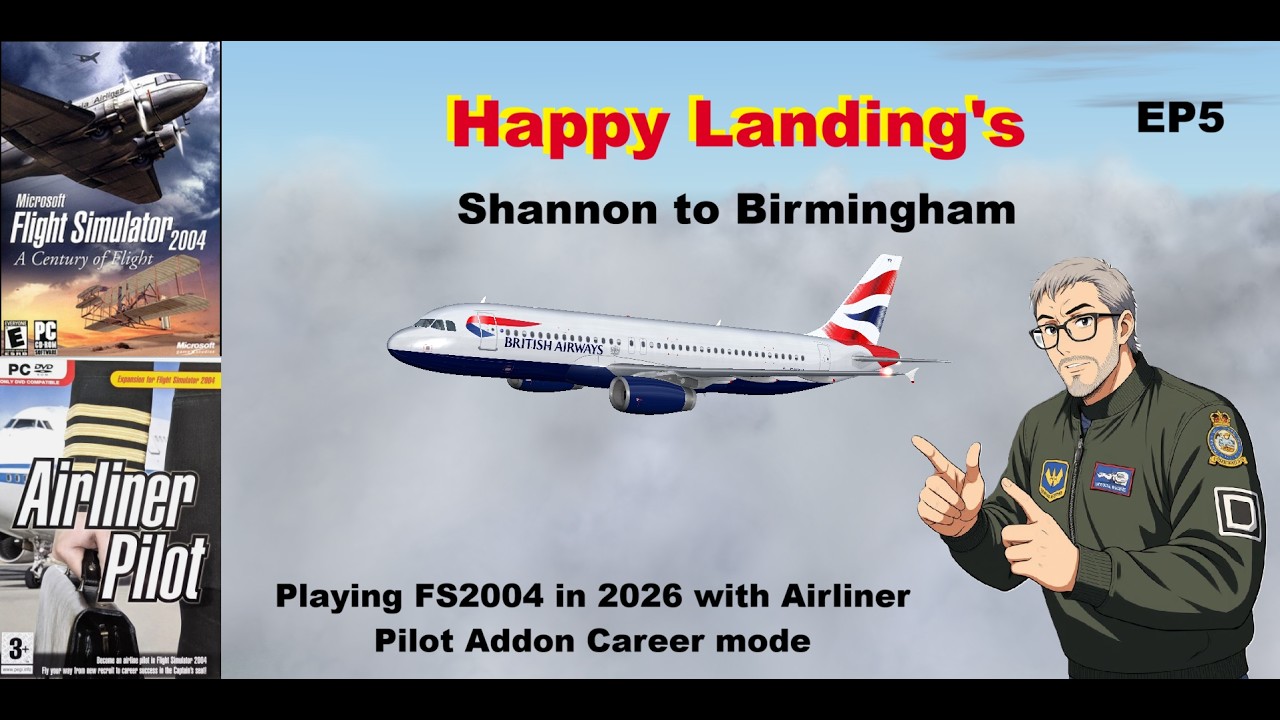 MSFS / FS2004 in 2026 Shannon to Birmingham  / #flightsimulator  /#msfs2024 /#msfs2020