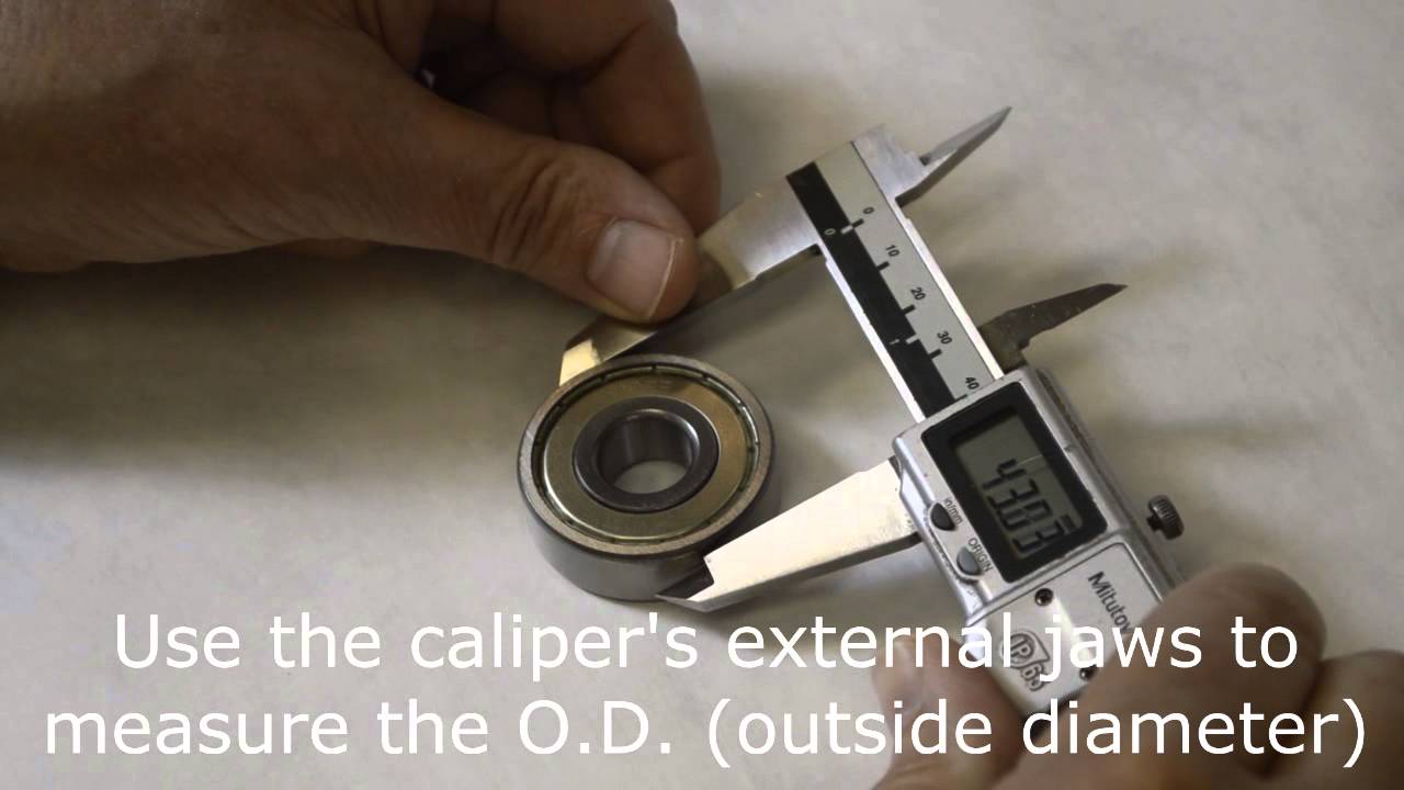 Measuring a Radial Ball Bearing with Calipers
