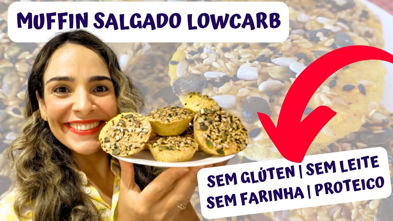 ✅Muffin Salgado Lowcarb Para Diabéticos | Sem Farinha | Sem Glúten | Sem Leite