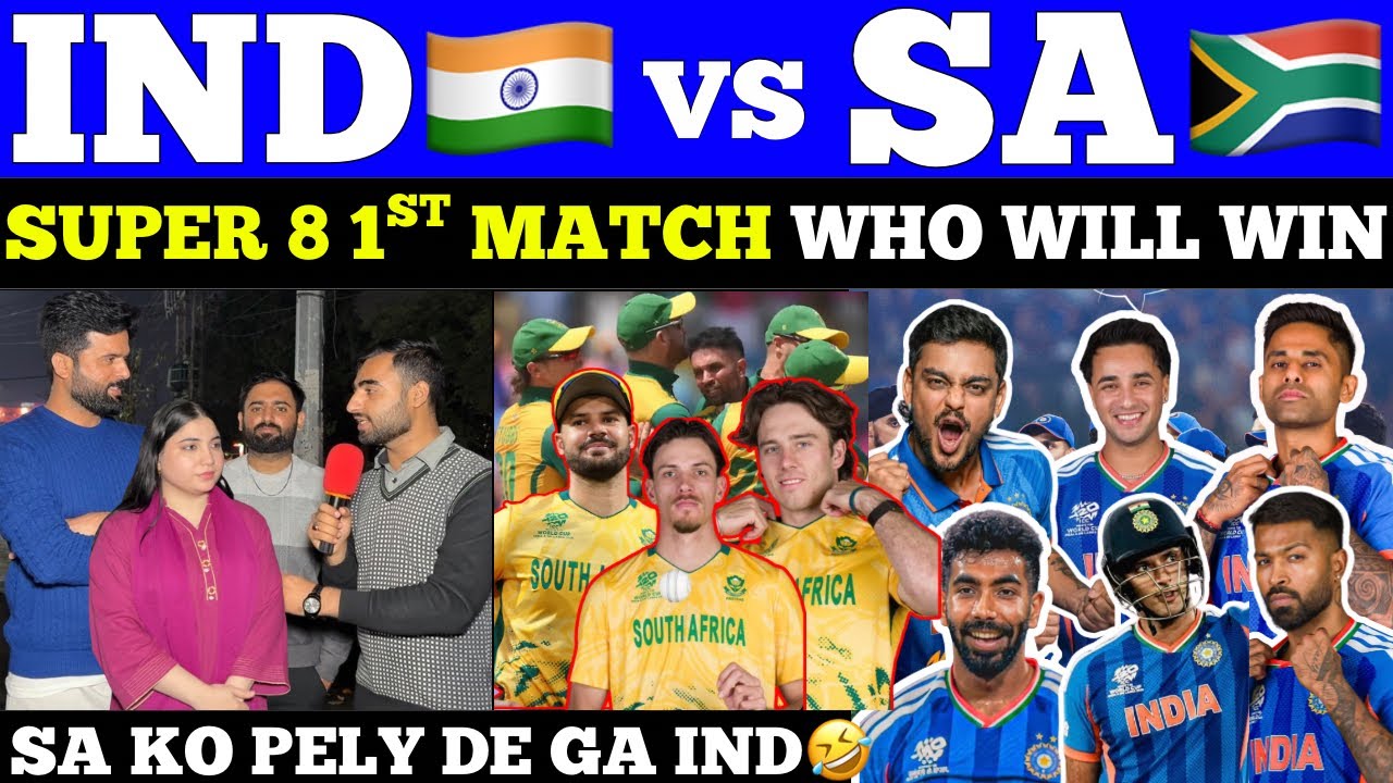 IND🇮🇳 vs SA🇿🇦 Who Will Win🥵 1st Match of Super 8| Ishan Kishan Terror in Pak😱| pak Public Reaction 