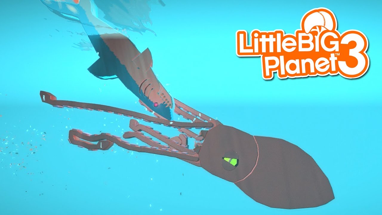 Predator - Giant Squid vs. Great White Shark [LittleBigPlanet 3] PS5 Gameplay