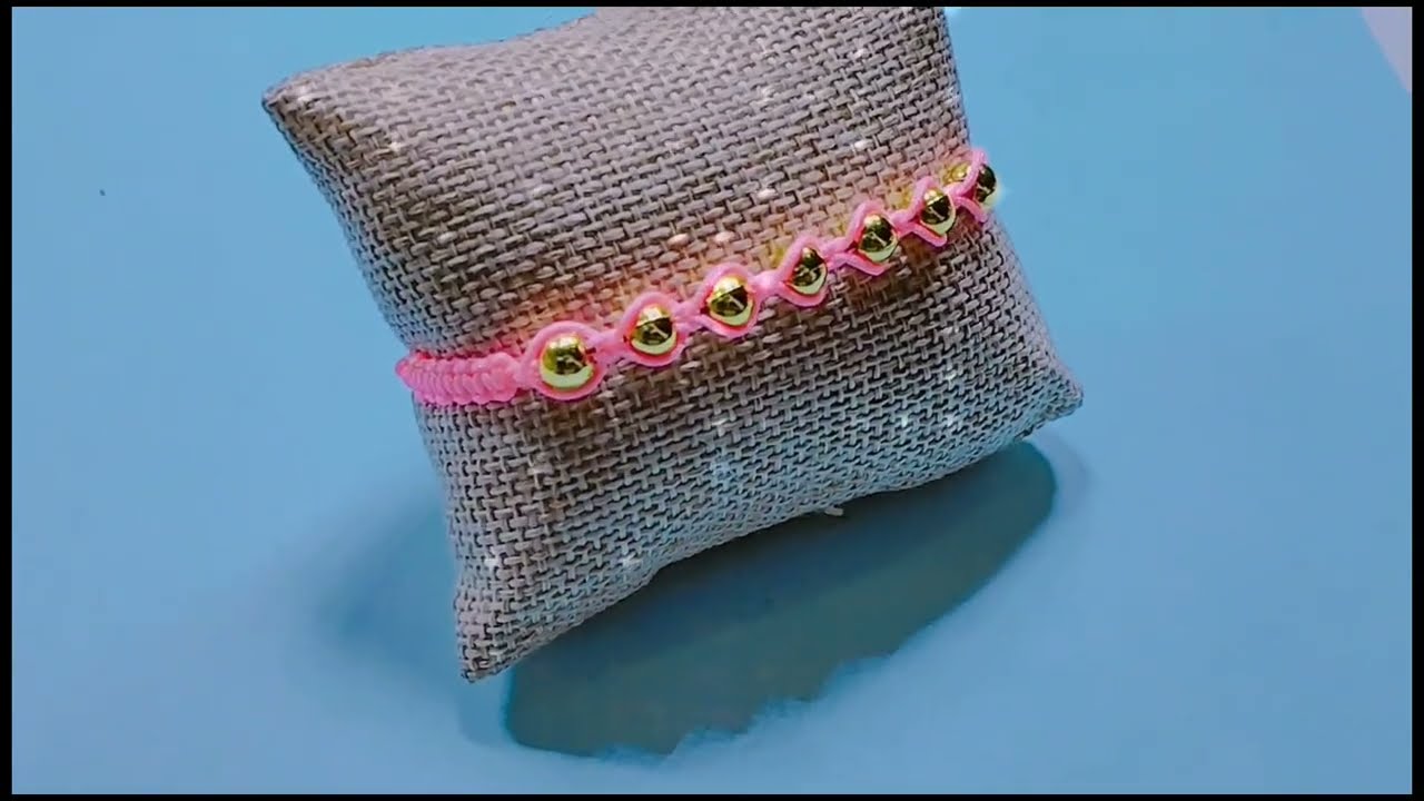Pulsera de hilo fino de cuencas estilo ovalo f&aacute;cil Diy
