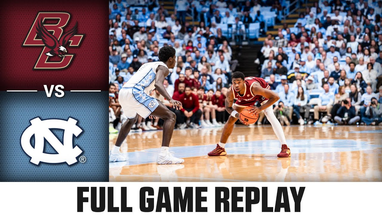Boston College vs. North Carolina Full Game Replay | 2024-25 ACC Men's Basketball