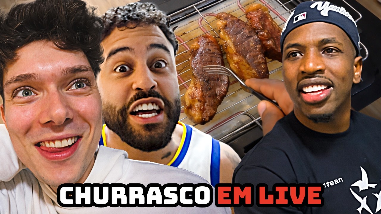 KOSKY, FONTINNELE E JHOWRJ FAZENDO CHURRASCO