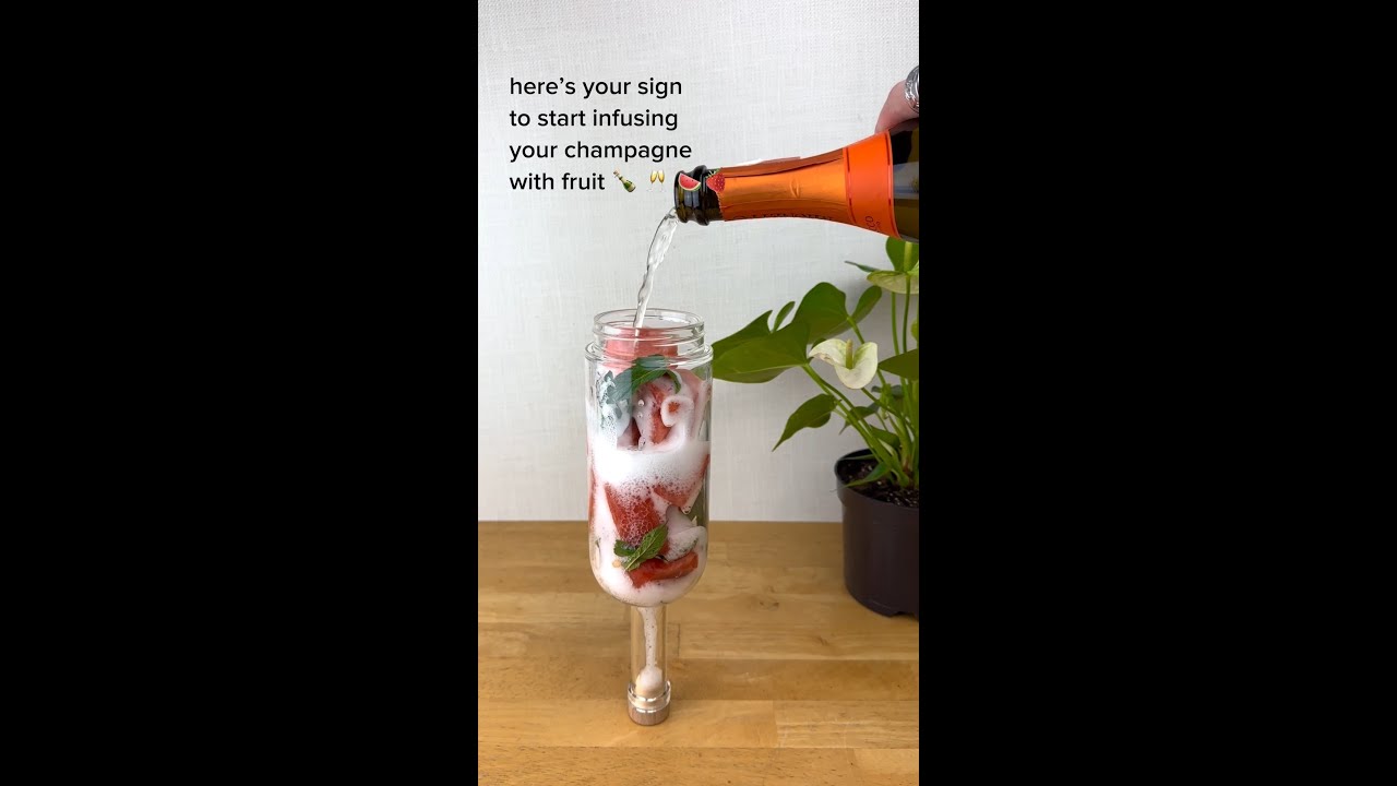 Fruit Infused Champagne 😍 🍉 | #watermelonmint #mimosa #champagne #fruitinfused #infusionrecipes