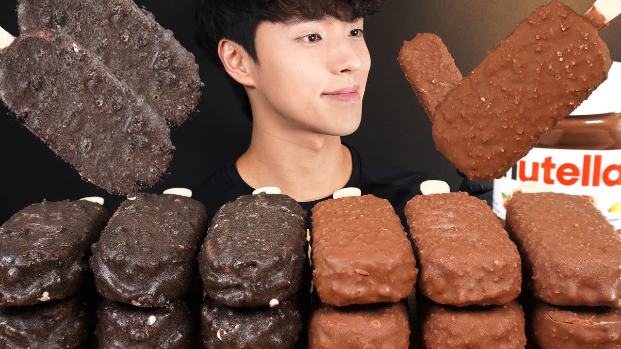 초콜릿 아이스크림 먹방🍫 누텔라 초콜릿까지 킷캣 & 오레오 아이스크림 CHOCOLATE ICE CREAM WITH NUTELLA CHOCOLATE MUKBANG ASMR