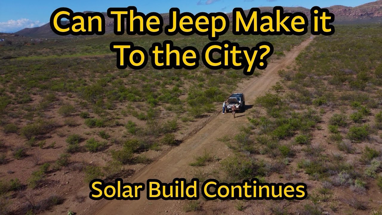 Продолжается строительство автономной солнечной электростанции | Поломки джипов, поездки за запча...