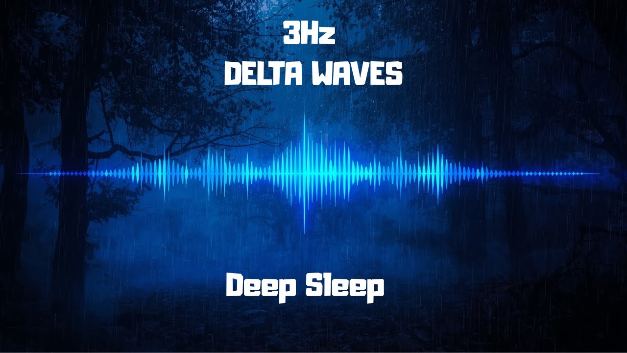 Deep Sleep in 3 Minutes 🌧️ 3Hz Delta Waves + Heavy Rain (Dark Screen)