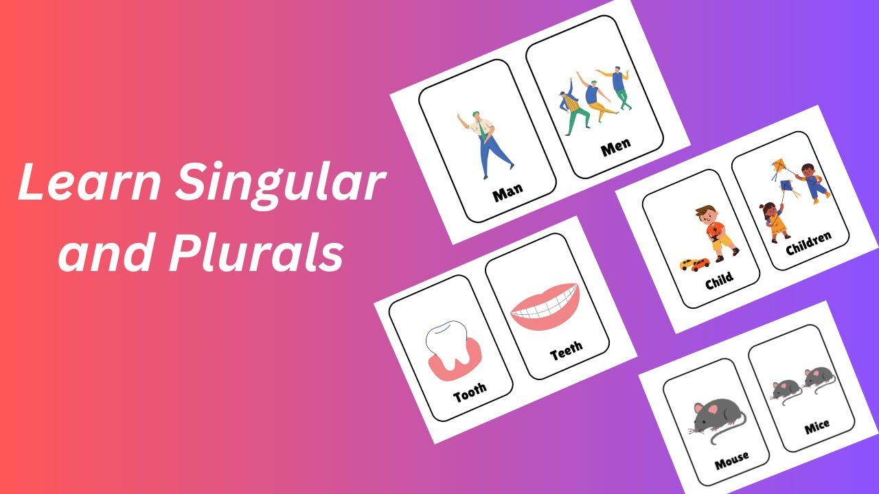 Learn Singulars and Plurals Words| English for kids | Singular and Plural in English Grammar