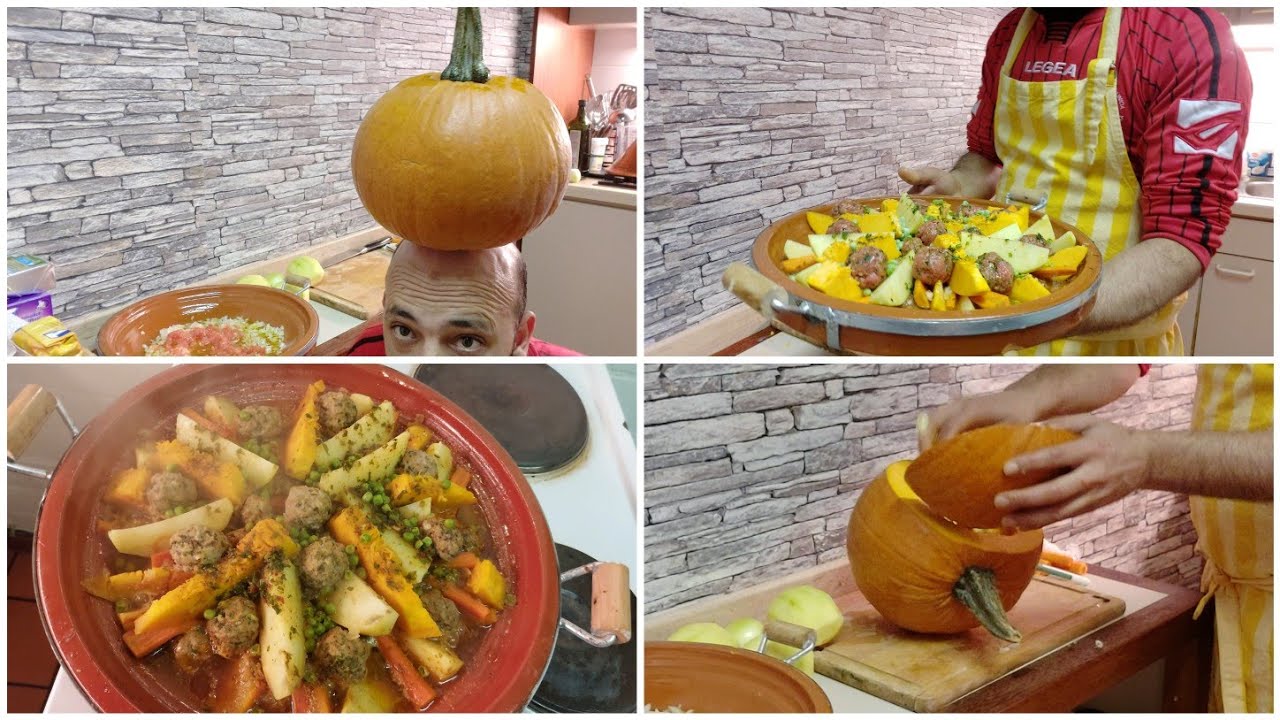 🇲🇦 TAJINE marroquí de albóndigas, comida al vapor tradicional: tajin, tayin