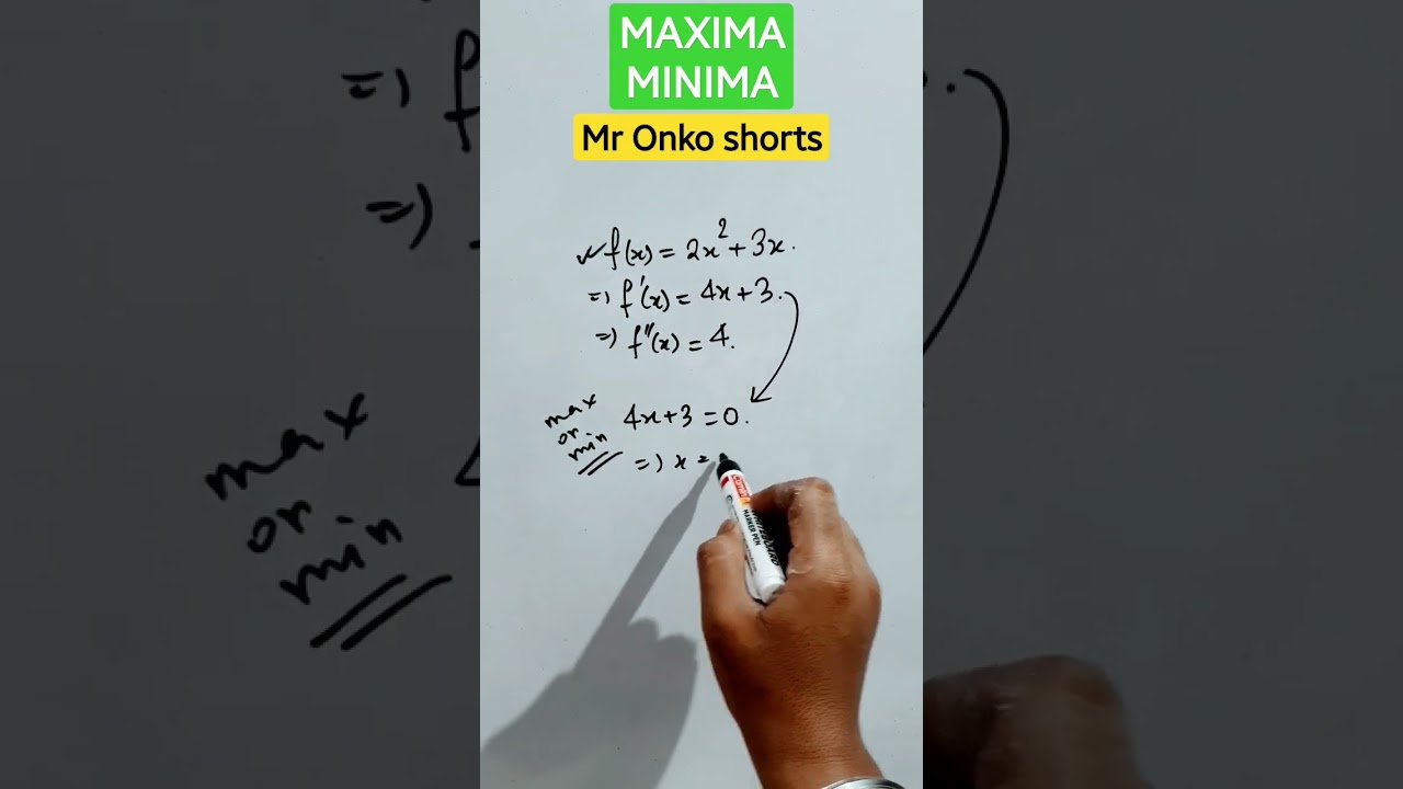 Maxima and Minima clas12🔥🎯|Application of derivatives🎯😍 #mronkoshorts #shorts #viralshorts #calculus