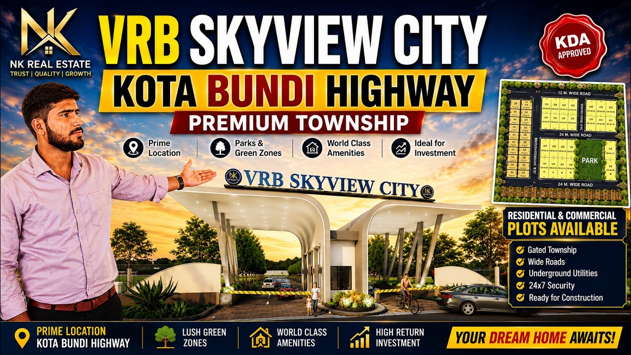 VRB Skyview City Kota Bundi Highway | KDA Approved Premium Township | Residential & Commercial Plots