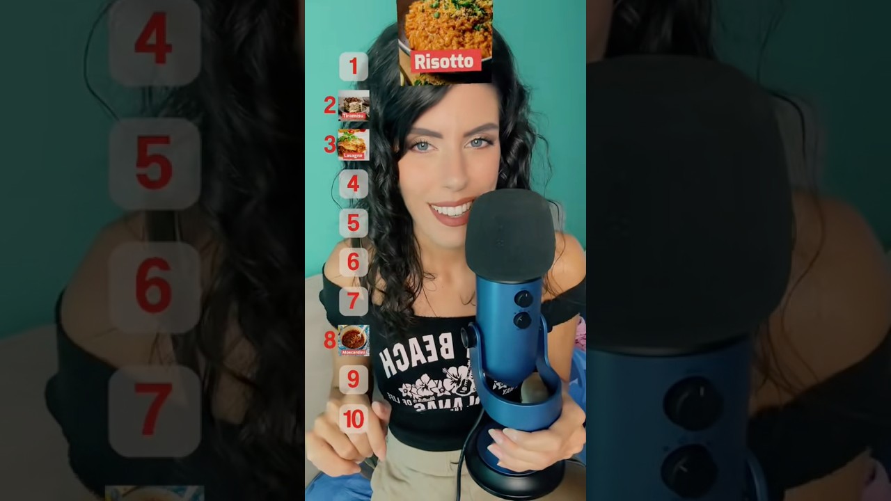 ASMR &bull; Classifica Cibi Italiani (Intense Whispering) #shorts #asmr
