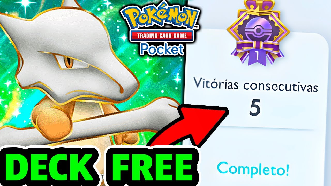 DECK FÁCIL DE MONTAR PARA CONSEGUIR AS 5 VITÓRIAS CONSECUTIVAS NO EVENTO EMBLEMA! Pokemon TCG Pocket