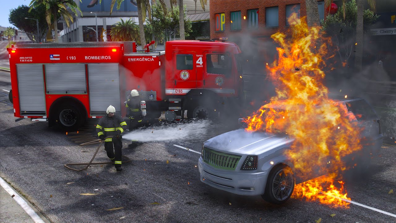 OCORRÊNCIA de INCÊNDIO - ABS TÁTICO CORPO DE BOMBEIROS da BAHIA! | GTA 5 EMERGÊNCIA 24HS